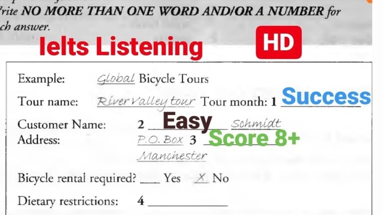 global bicycle tours listening answers